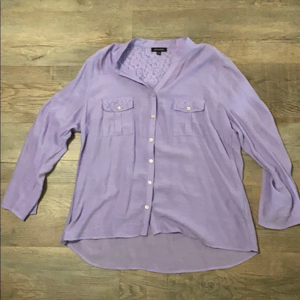Notations Button Down Woman’s Top Size L - image 2